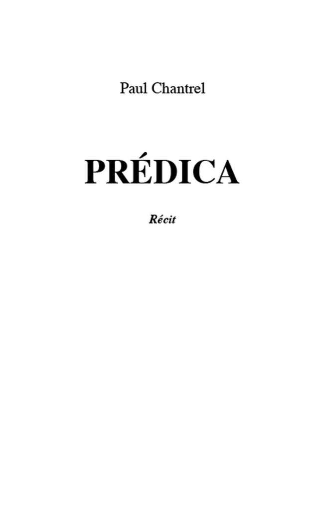 Couverture Livre Prédica