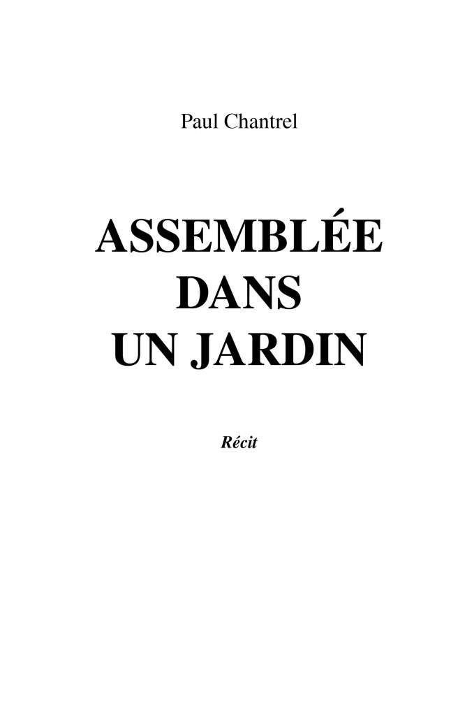 Couverture Assemblée dans un jardin